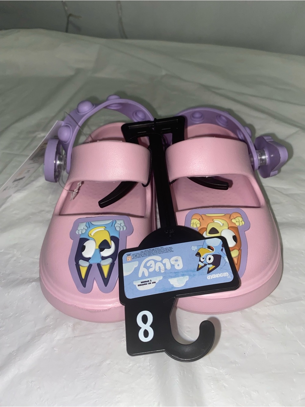 Kids Pink Cartoon Strap Sandals